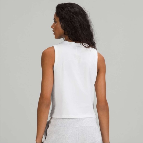 Lululemon Classic-Fit Cotton-Blend Tank Top, White size small - Picture 2 of 6